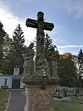 Kamenný kříž na hřbitově, Pastviny - 2.jpg