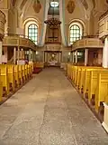 Interiér kostela milosti v Kamenné Hoře