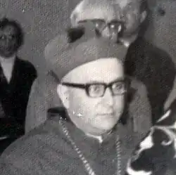 Kanovník Václav Truxa v litoměřické katedrále o letnicích 25. 5. 1969