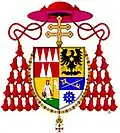 Použití řádové dekorace na znaku Františka Saleského kardinála Bauera.