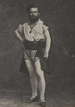 Karel Čech jako Masaniello v opeře Němá z Portici (Národní divadlo, sezóna 1884/1885)