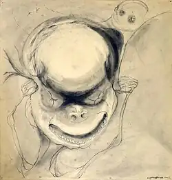 Bolehlava, grafit, papír, 2005