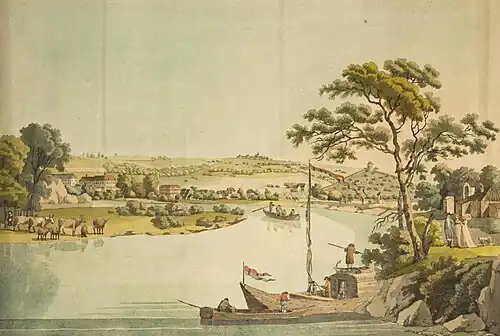 Pobřeží mezi Karlínem a Libní v roce 1803