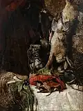 Karel Purkyně - Zátiší se zajícem a rakem 1858