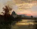 Karel Schicho - Partie od Chiemského jezera, (před rokem 1908)