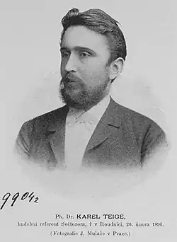 Muzikolog Karel Teige, 1896