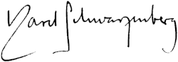 PhDr., Dr. Karel VI. Schwarzenberg, podpis