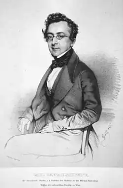 Karl Damian von Schroff, litografie od Franze Eybla, 1841