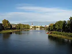 řeka v centru Karlstadu