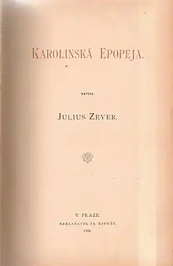 Titulní strana prvního knižního vydání cyklu z roku 1896