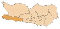 okres Hermagor na mapě Korutan