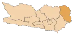 okres Wolfsberg na mapě Korutan