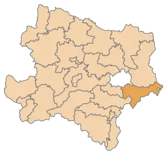 Okres Bruck an der Leitha na mapě Dolního Rakouska