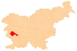 Občina Ajdovščina na mapě