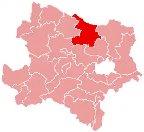 Okres Hollabrunn na mapě Dolního Rakouska