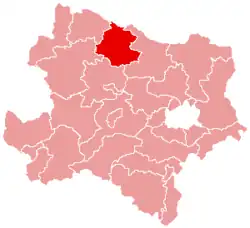 Okres Horn na mapě Dolních Rakous