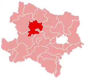 Okres Kremže na mapě Dolního Rakouska