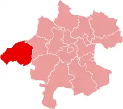 okres Braunau na mapě Horních Rakous