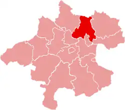 okres Urfahr-okolí na mapě Horních Rakous