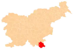 Občina Črnomelj na mapě