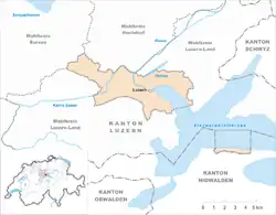 Lucern na mapě