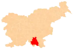 Občina Kočevje na mapě
