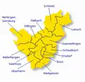 Členění zemského okresu Saarlouis