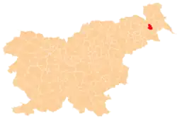 Občina Križevci na mapě