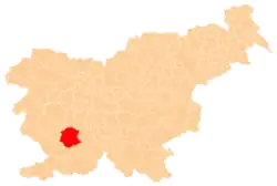 Občina Postojna na mapě