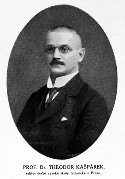 Theodor Kašpárek jako rektor, 1912 fotografie: Jan Nepomuk Langhans