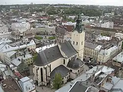 Pohled na katedrálu z radnice