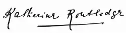 Katherine Routledge – podpis