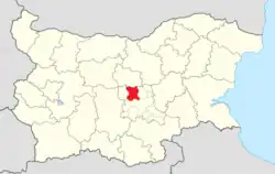 Obština na mapě Bulharska