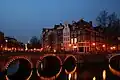 Noční pohled na Keizersgracht