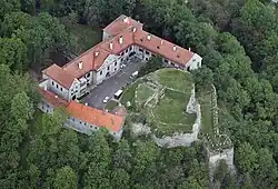 Letecká fotografie hradu