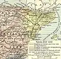 Rozsah navarrského království v letech 1250–1512