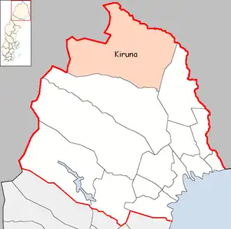 Poloha obce v kraji Norrbotten