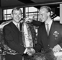 Preben Isaksson (vpravo) s Kjellem Rodianem na LOH 1964