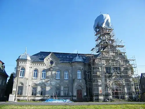 Klášter v Jiříkově během rekonstrukce (2016)