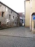 Fotografie Klášterní ulice z Nemannovy směrem k Velkému náměstí v Prachaticích