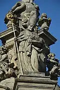 Kladno, mariánské sousoší, Karel Josef Hiernle, socha sv. Benna, 1740