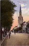 Tržní ulice (dnešní Tilto g.) s bývalým kostelem svatého Jana