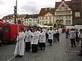 Klatovská pouť 2009 – čelo průvodu na náměstí