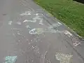 Dětské kresby na asfaltě (duben 2022)