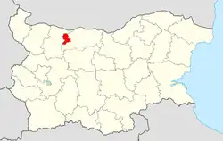 Obština na mapě Bulharska