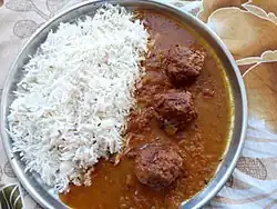 Vegetariánská kofta Chawal z Indie