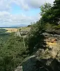 Okraj pískovcových skal nedaleko od Zakšína