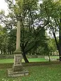 Kolešovice, sloup se sochou svatého Šebestiána, socha chybí.jpg