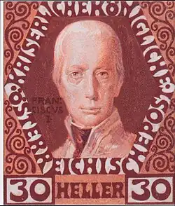 Známka s Františkem I. (1908)