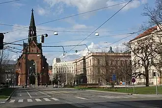 Komenského náměstí od Husovy ulice